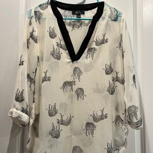 Macys BCX Cheetah Blouse